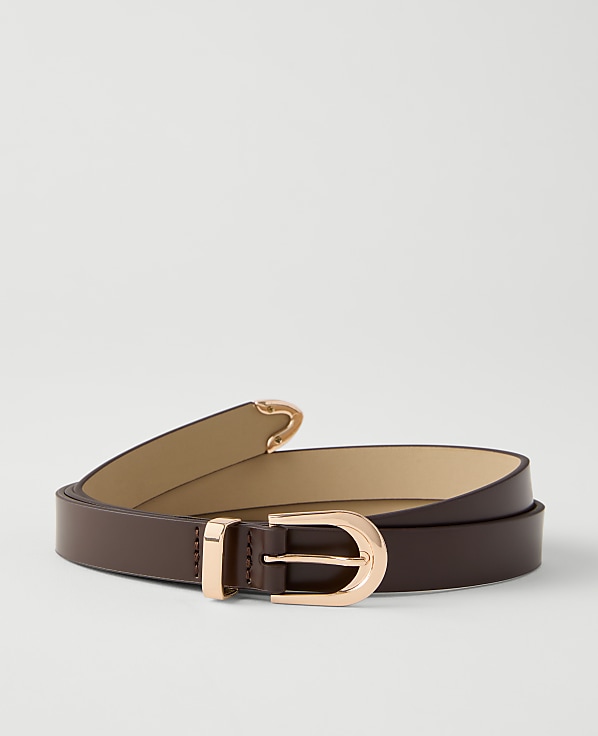 Leather Round Buckle Belt