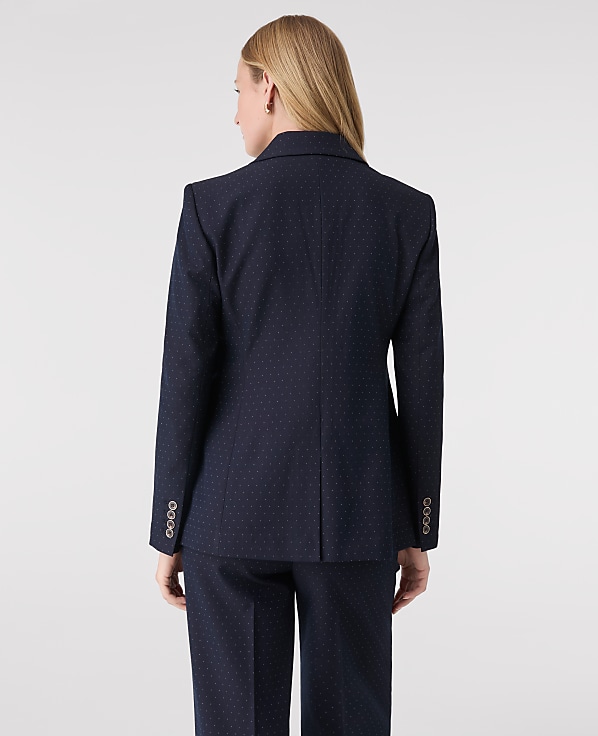 The Petite Dotted Long Blazer