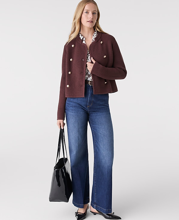 Double Breasted Sweater Jacket
