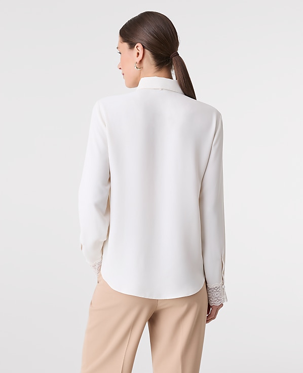 Petite Modern Tie Neck Blouse