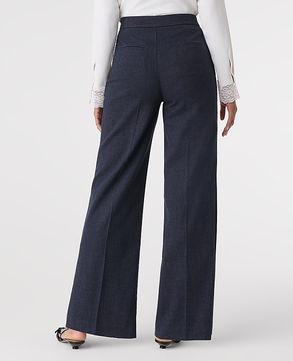 The Petite Everyday Sailor Wide-Leg Pant in Faux Denim