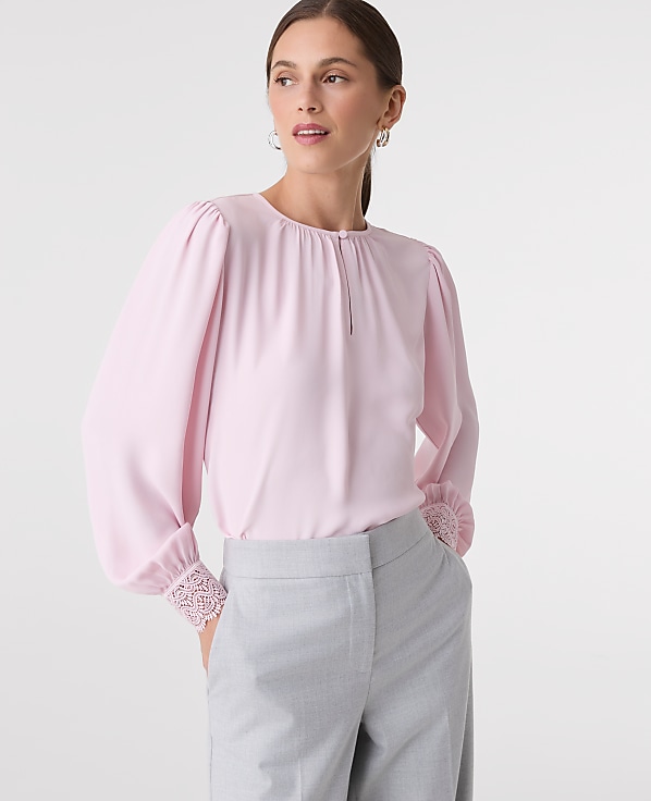 Lace Trim Blouse