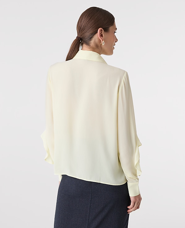 Ruffle Button Down Shirt