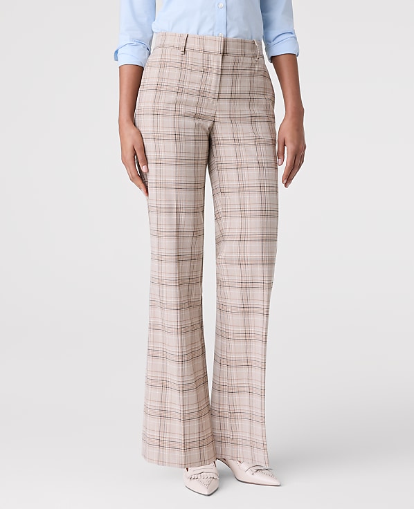 The Petite Jayne Trouser in Plaid - Curvy Fit