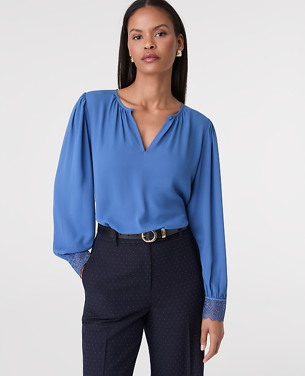 Lace Trim Blouse