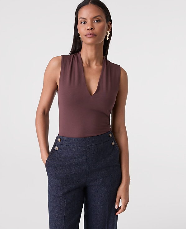 Sleeveless V-Neck Top