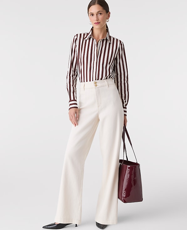 Petite Striped Relaxed Perfect Shirt