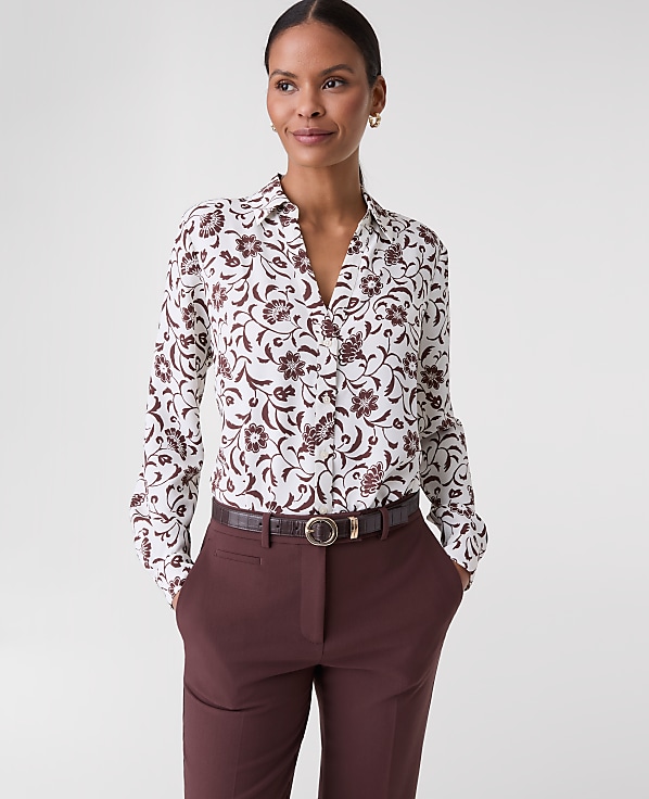 Floral Satin Essential Shirt