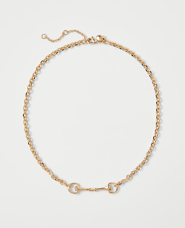 Metal Horsebit Necklace