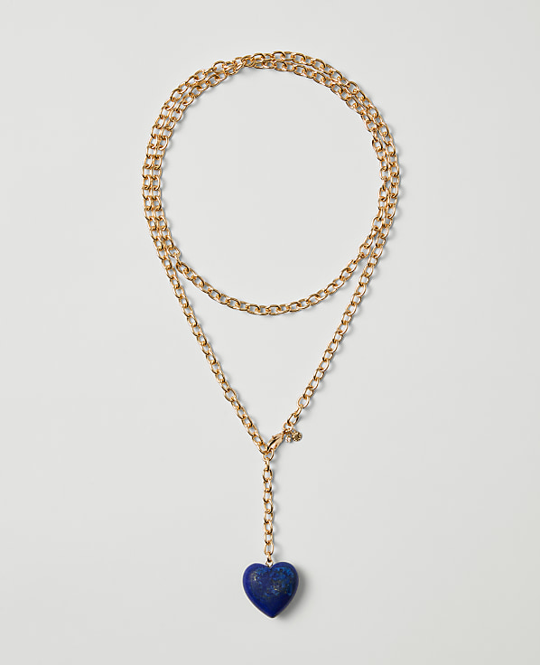 Double Wrap Heart Pendant Necklace