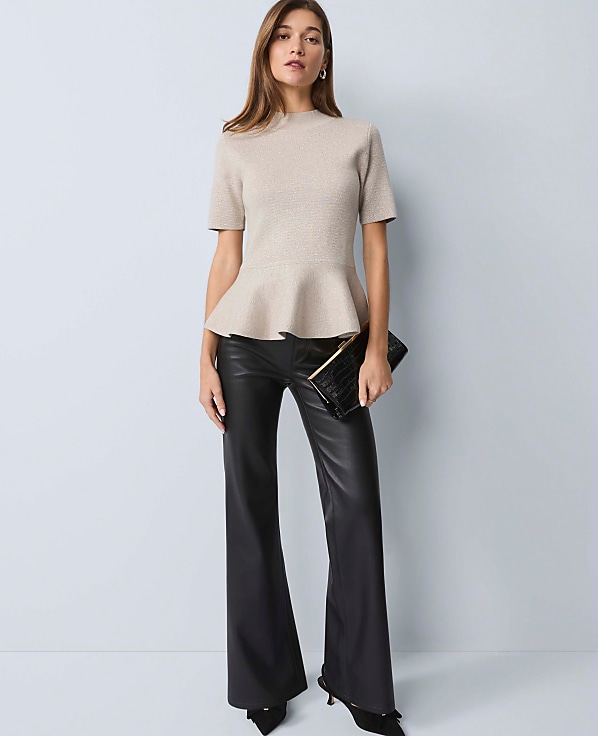 The Faux Leather Flare Pant