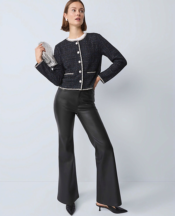 The Faux Leather Flare Pant