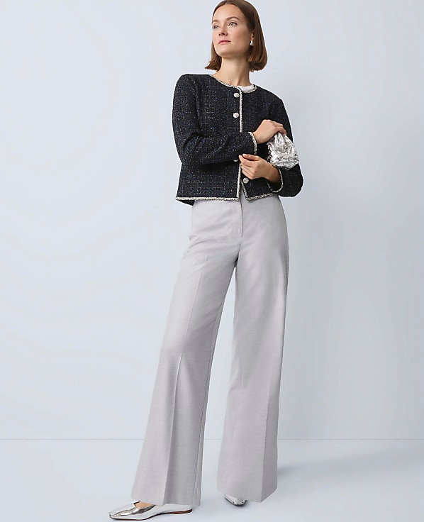 Petite Metallic Tweed Jacket