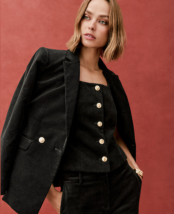 Velvet Square Neck Vest
