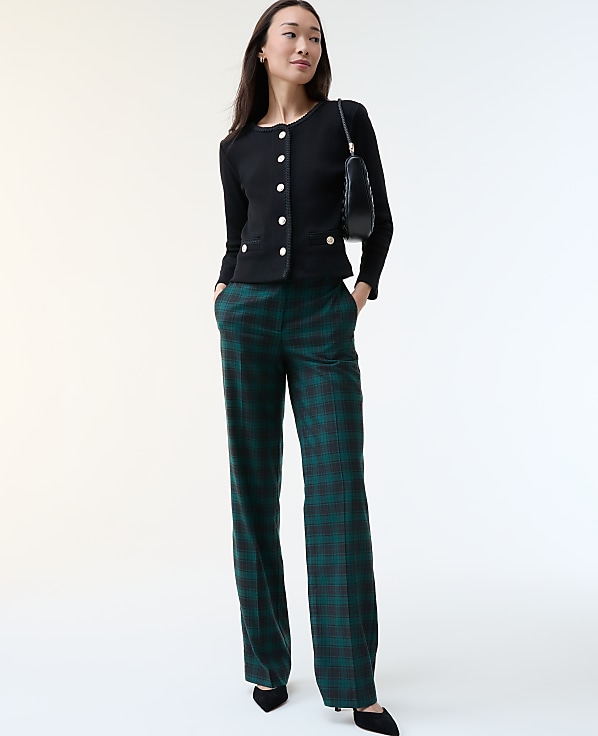 Petite Braid Trim Knit Jacket