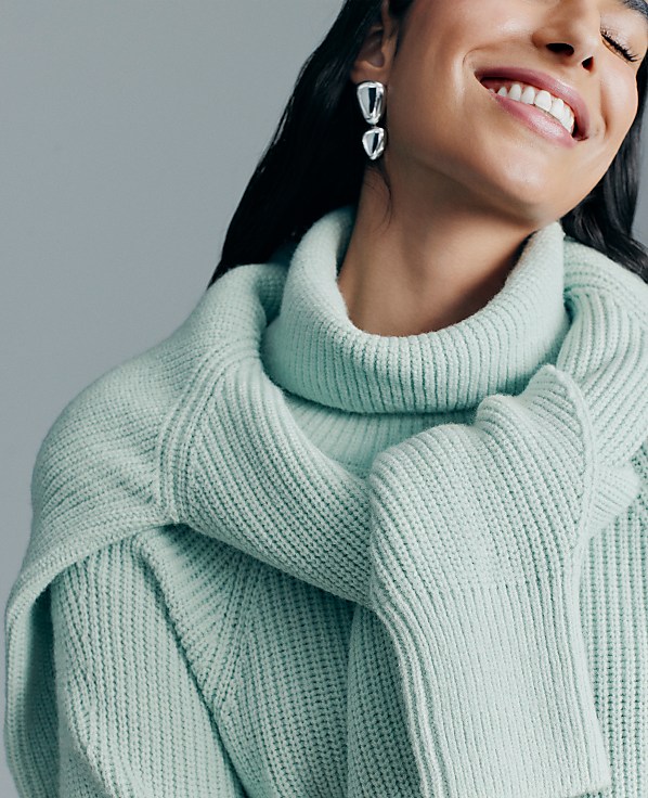 Ribbed Turtleneck Sweater