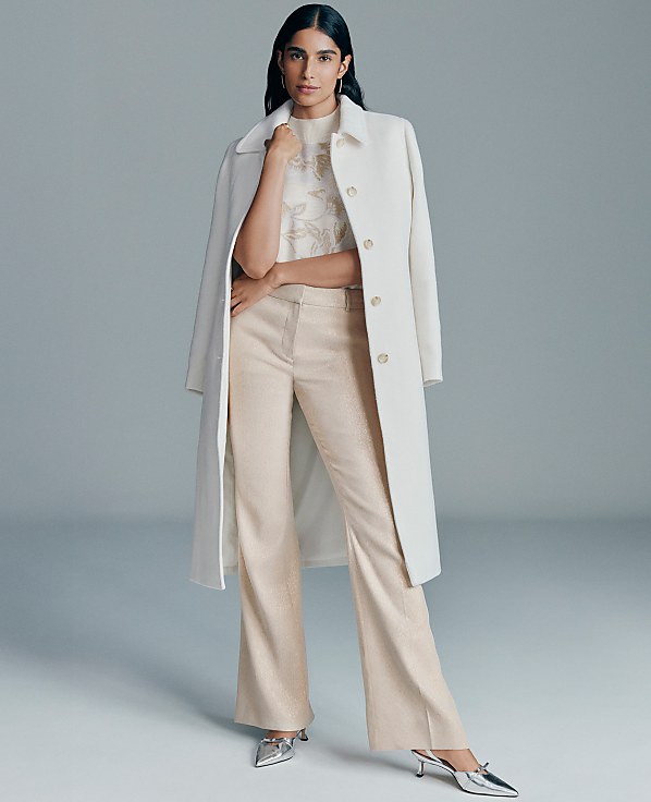 The Jayne Trouser in Metallic Jacquard