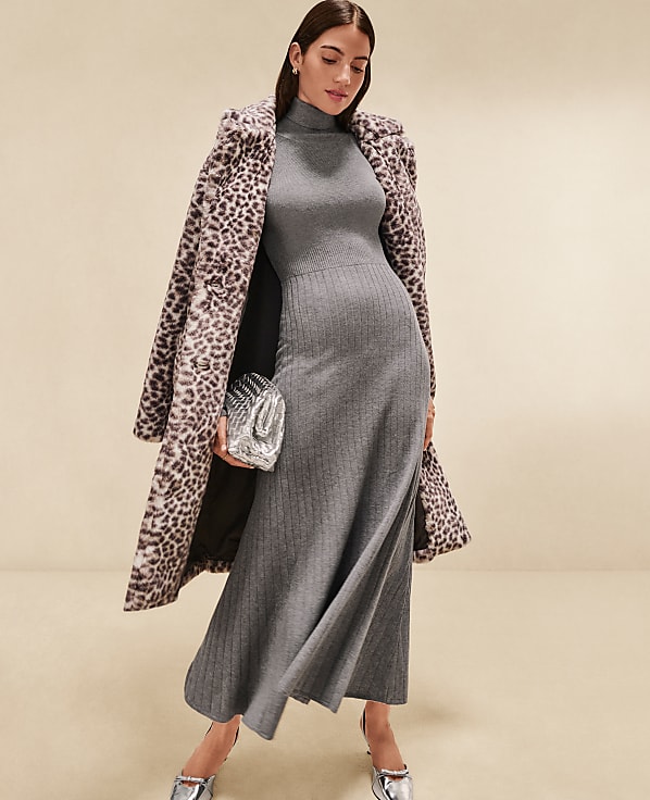 Animal Print Faux Fur Coat