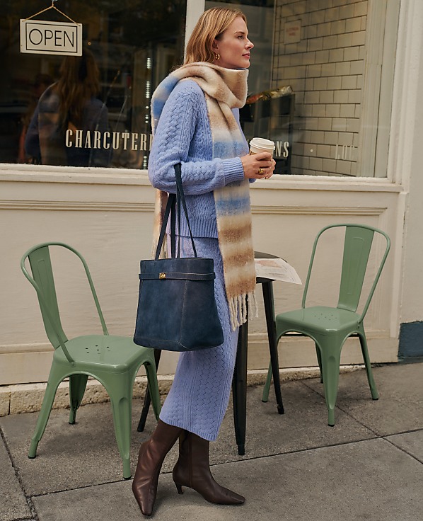 Weekend Pointelle Sweater Skirt