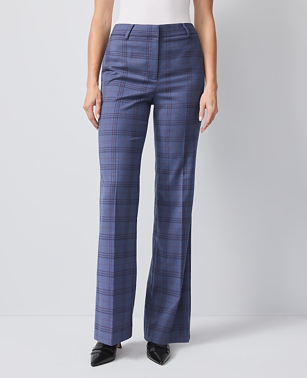 The Flare Trouser in Plaid - Curvy Fit