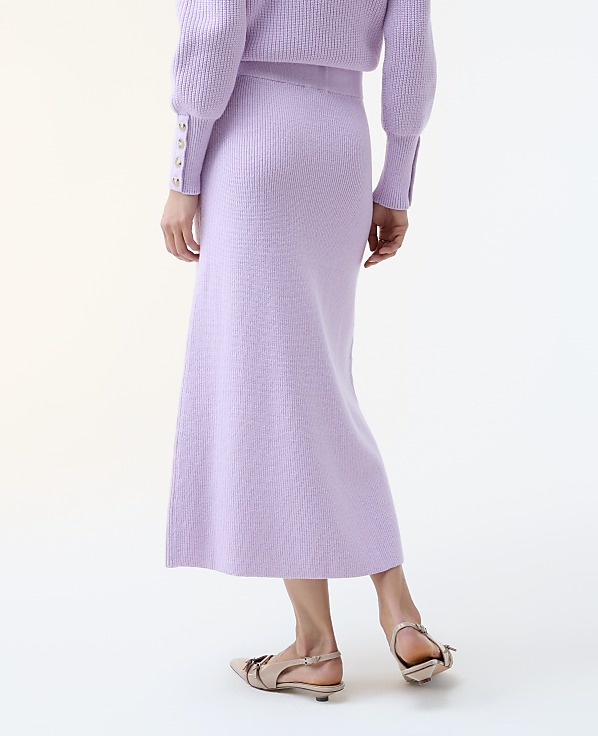 Petite Ribbed Sweater Skirt