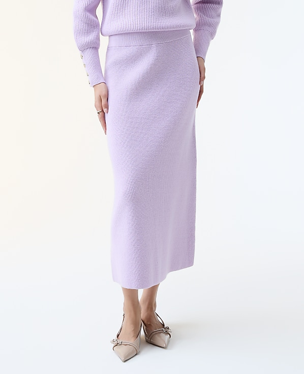 Petite Ribbed Sweater Skirt