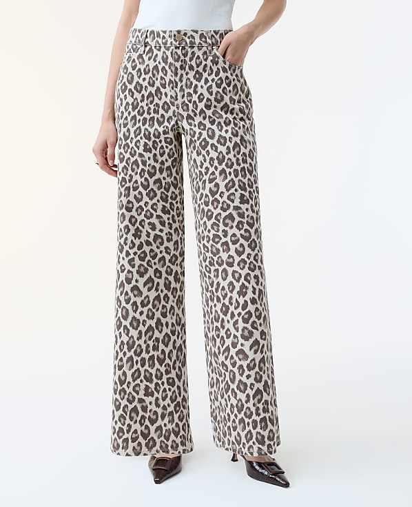 The Wide-Leg Jean in Animal Print