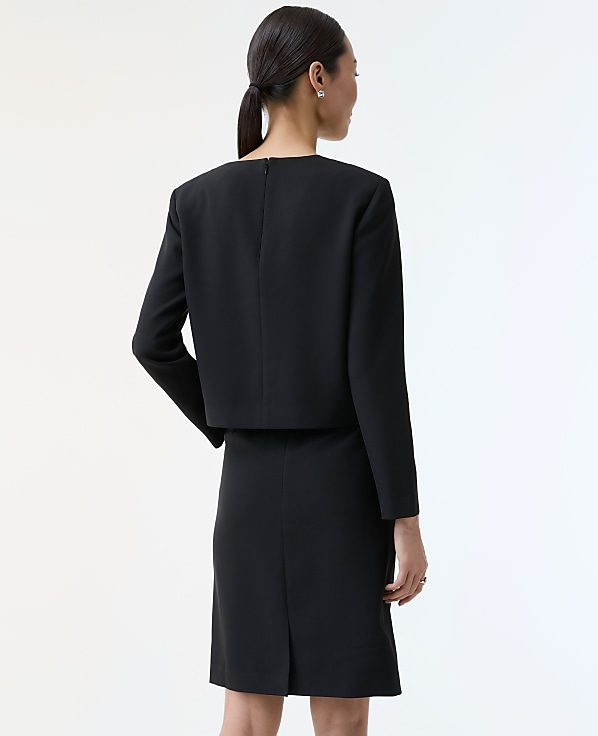 The Crew Neck Top in Fluid Crepe