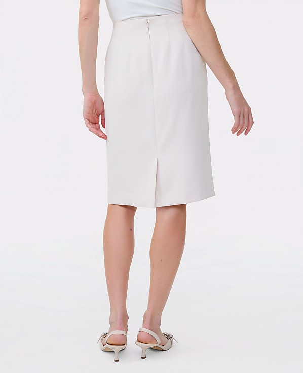 The Petite Pocket Midi Skirt in Fluid Crepe