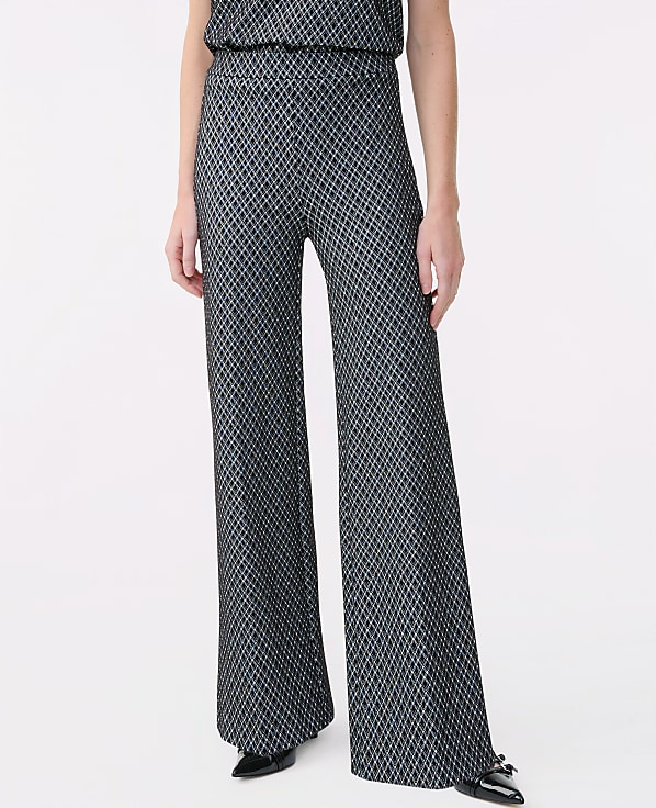 The Side Zip Wide-Leg Pant in Ponte