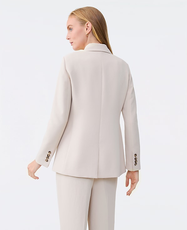 The Tailored Blazer in Textured Crepe