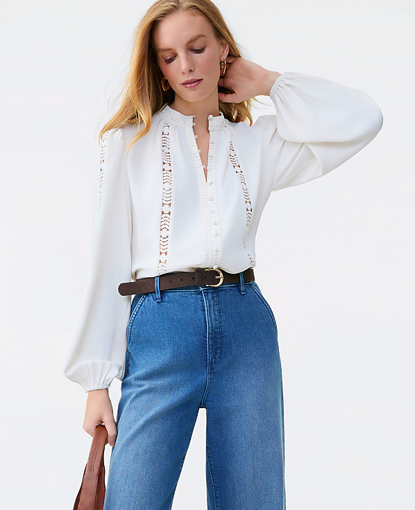 Lace Trim Blouse