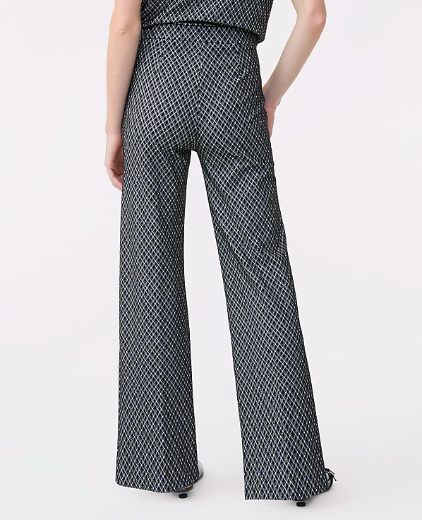 The Side Zip Wide-Leg Pant in Ponte
