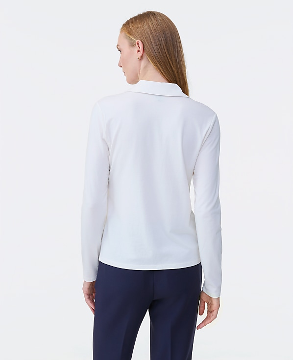 Split Neck Button Down Shirt