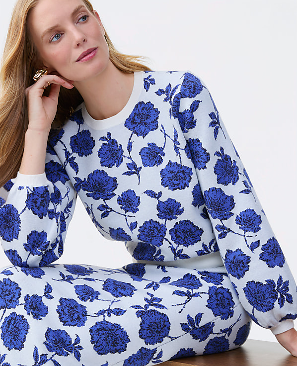 Floral Raglan Sweater