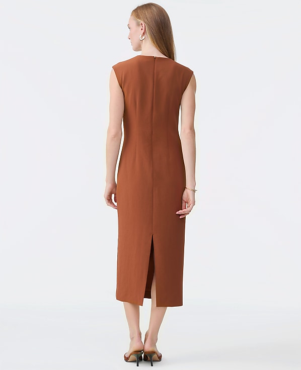 Crew Neck Twist Sheath Dress