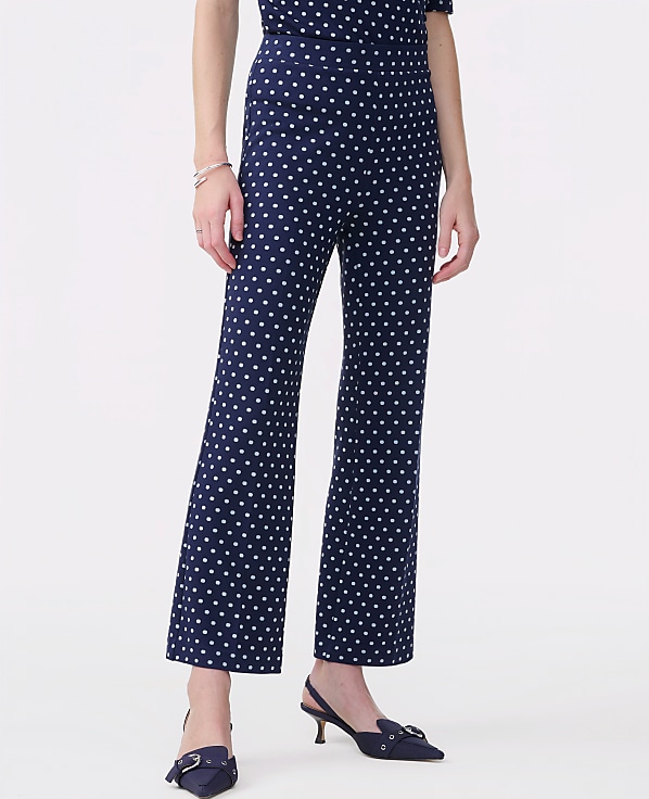 The Dotted Knit Ankle Pant