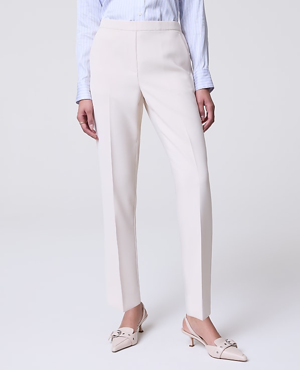 The Petite Relaxed Ankle Pant in Fluid Crepe