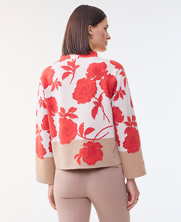 Petite Floral Jacquard Sweater