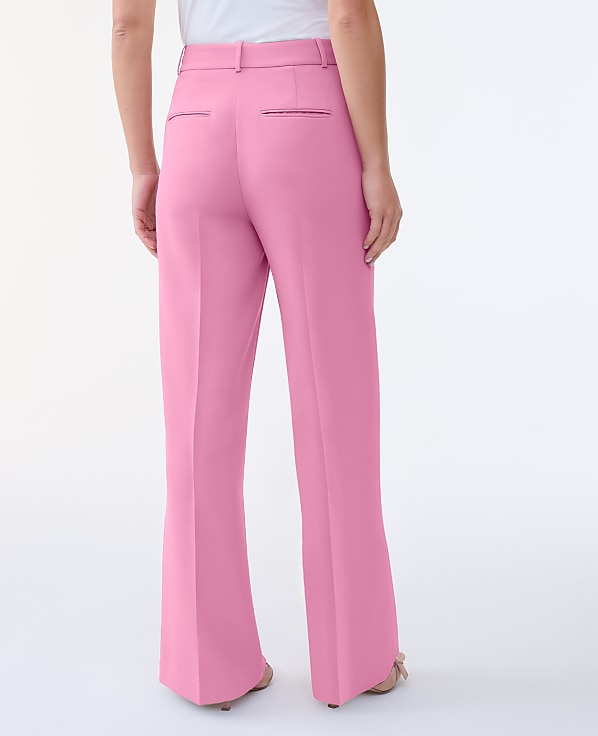 The Petite Wide-Leg Flare Trouser in Fluid Crepe