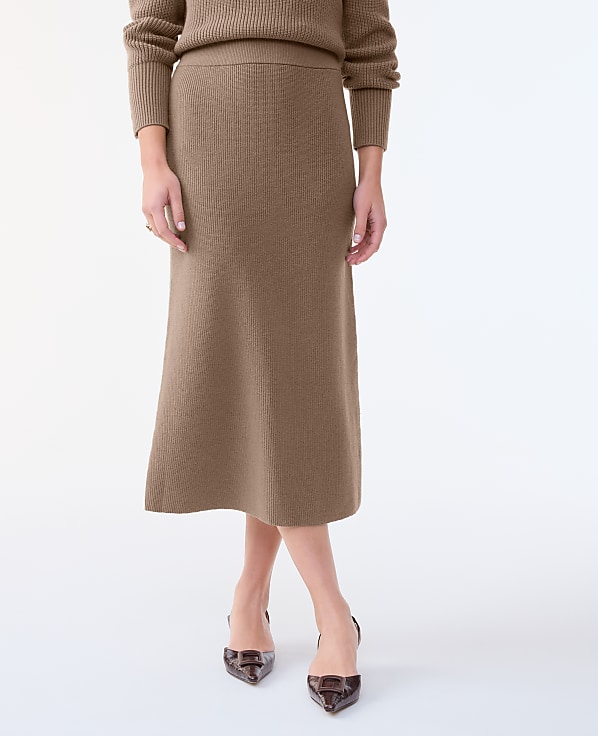 Petite Ribbed Sweater Skirt