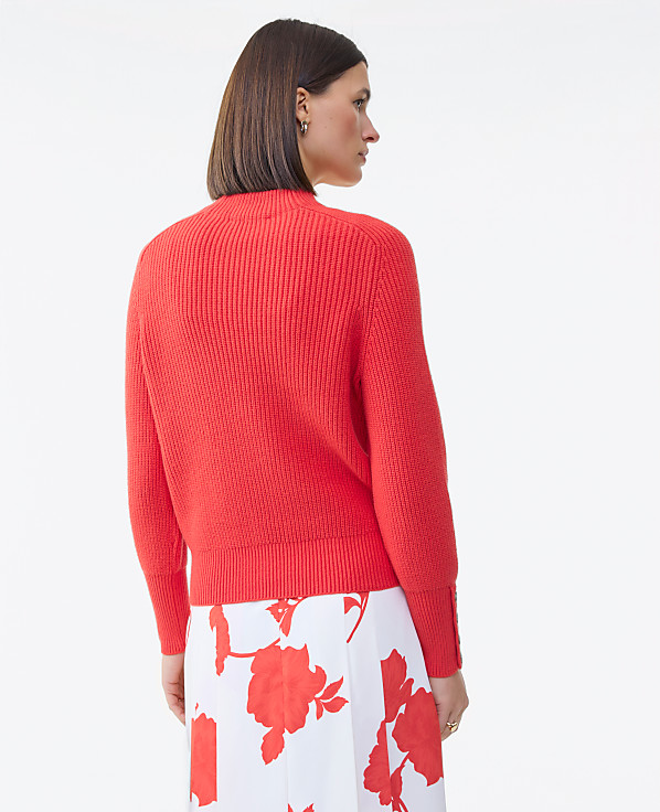 Ribbed Button Sweater