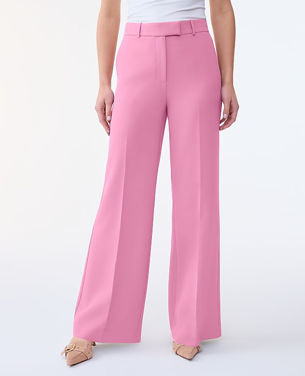 The Wide-Leg Flare Trouser in Fluid Crepe