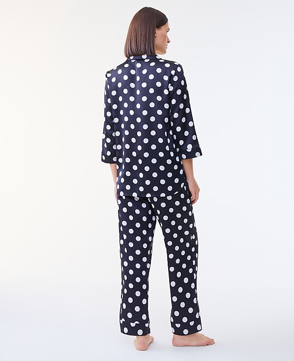 Dotted Satin Pajama Set