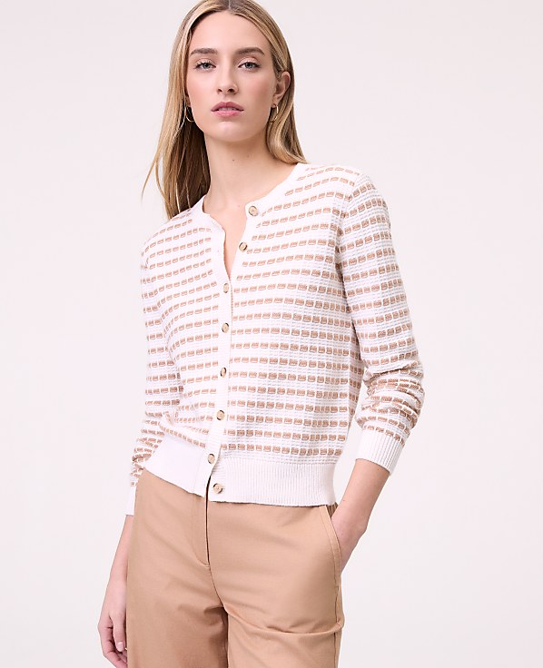 Petite Striped Ann Cardigan