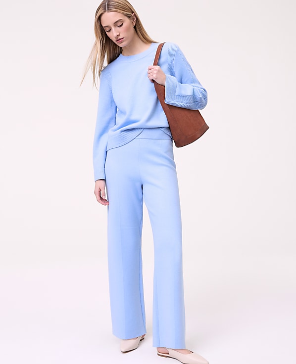 Weekend Easy Fit Wide-Leg Sweater Pant