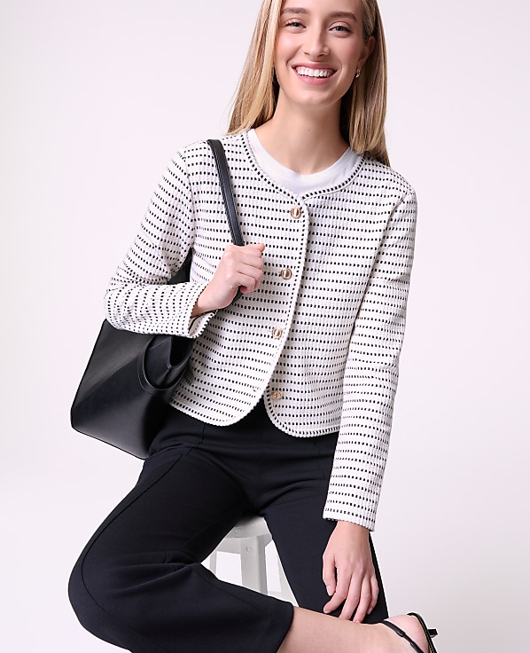 Weekend Striped Knit Jacket