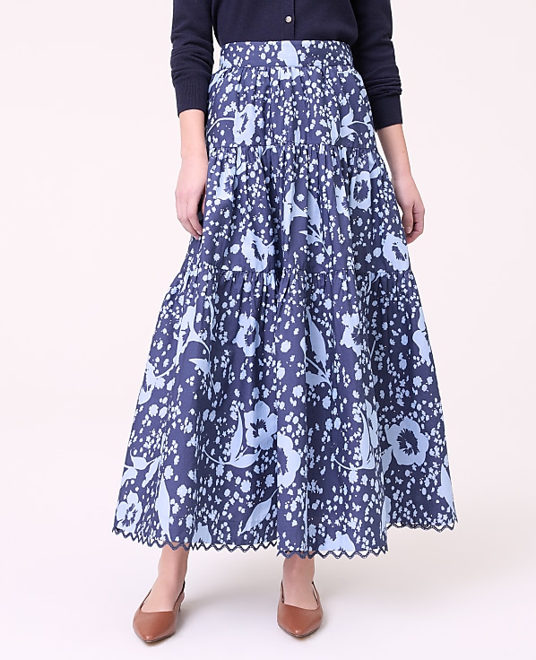Weekend Floral Tiered Skirt