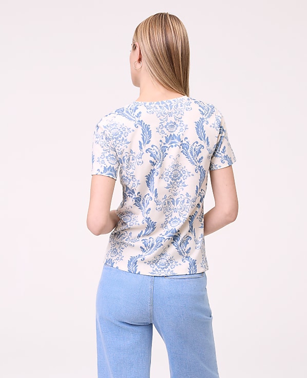 Weekend  Toile Crew Neck Tee