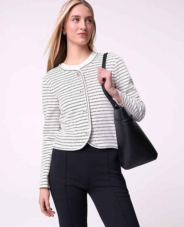 Weekend Striped Knit Jacket